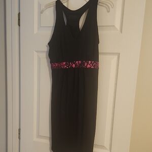 SkirtSports Black Dress with Pink Accent